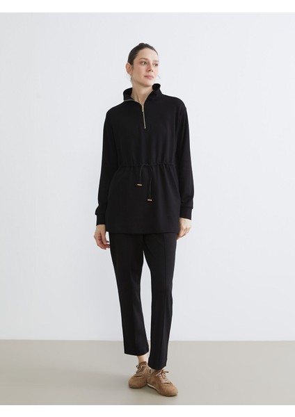 Yeni Sezon Dik Yaka Oversize Kadın Sweatshirt Tunik fiyatları