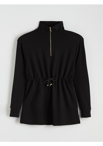 Yeni Sezon Dik Yaka Oversize Kadın Sweatshirt Tunik indirimleri