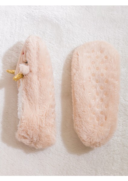 Yeni Sezon Tavşan Figürlü Pelüş Kadın Panduf fırsatları