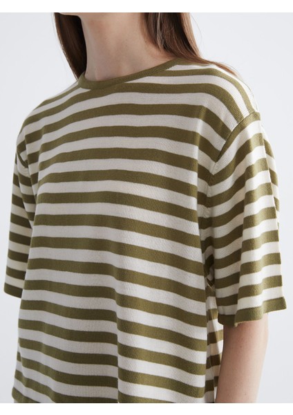 Yeni Sezon Bisiklet Yaka Çizgili Kadın Triko Kazak modelleri