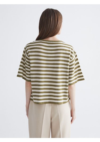 Yeni Sezon Bisiklet Yaka Çizgili Kadın Triko Kazak fırsatları