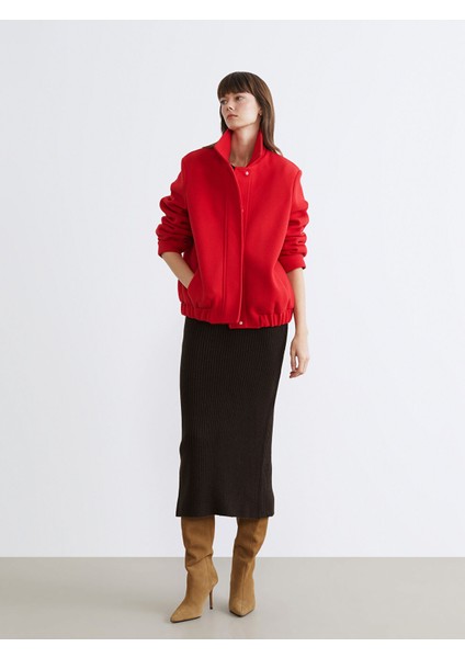 Yeni Sezon Polo Yaka Kadın Bomber Kaşe Ceket fiyatları