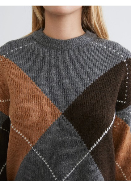 Yeni Sezon Baklava Desenli Kadın Triko Kazak modelleri