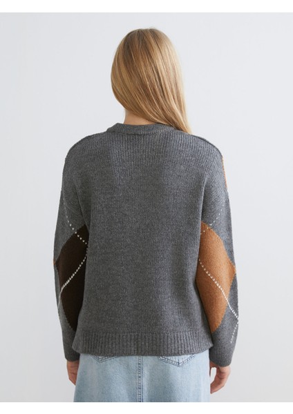 Yeni Sezon Baklava Desenli Kadın Triko Kazak fırsatları