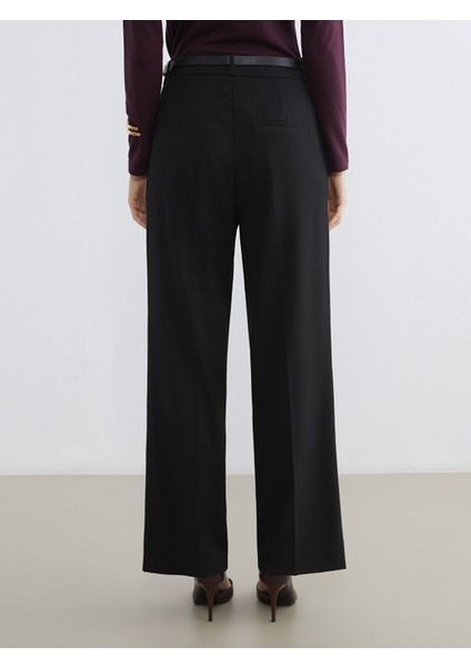 Yeni Sezon Beli Kemerli Geniş Paça Kadın Pantolon fırsatları