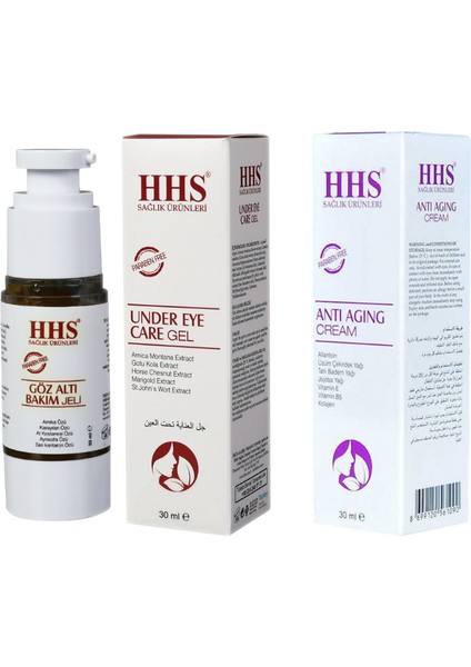 Anti Aging Cilt Bakım Kremi + Göz Altı Bakım Jeli