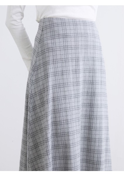 Yeni Sezon Beli Lastikli Ekose A Kesim Etek modelleri