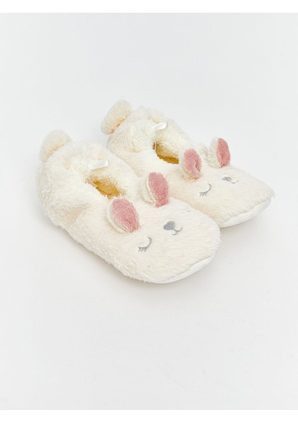 Yeni Sezon Tavşan Nakışlı Kız Çocuk Panduf