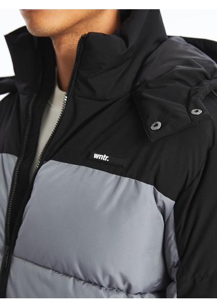 Yeni Sezon Standart Kalıp Kapüşonlu Erkek Şişme Mont modelleri