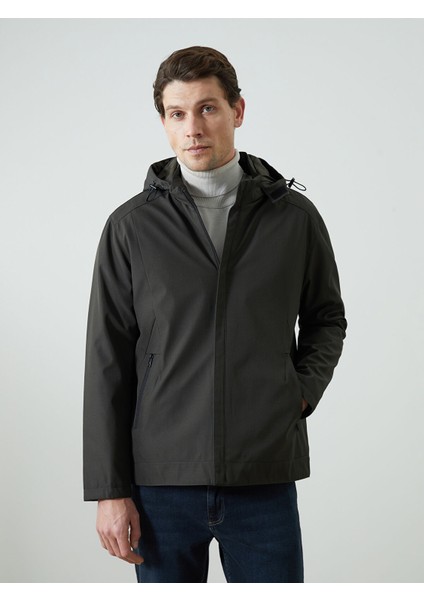 Yeni Sezon Standart Kalıp Kapüşonlu Erkek Mont