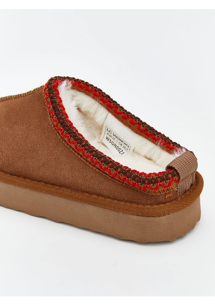 Yeni Sezon Süet Görünümlü Kız Çocuk Ev Ayakkabısı indirimleri