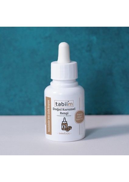 Tabii’m Yenilebilir Sıvı Gıda Boyası Doğal Karamel Rengi 20 gr