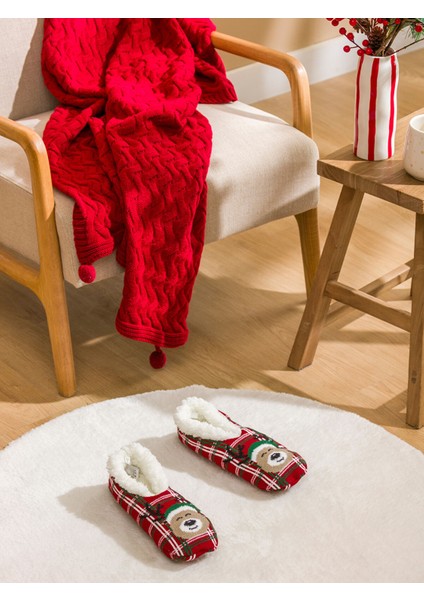 Yeni Sezon Yılbaşı Temalı Kadın Ev Ayakkabısı