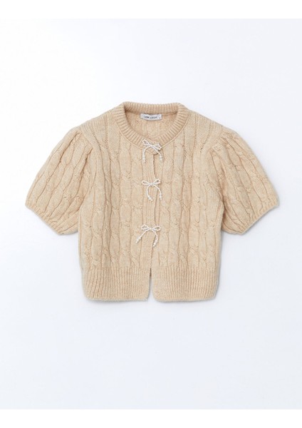 Yeni Sezon Kurdele Detaylı Balon Kollu Prenses Kazak indirimleri