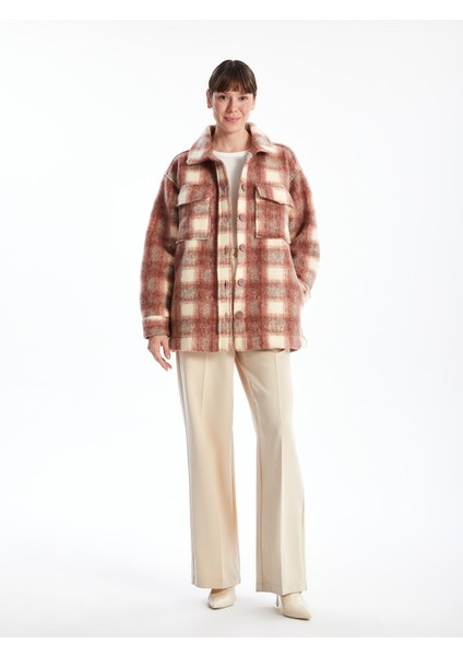 Yeni Sezon Ekose Oversize Kadın Pelüş Gömlek Ceket fiyatları