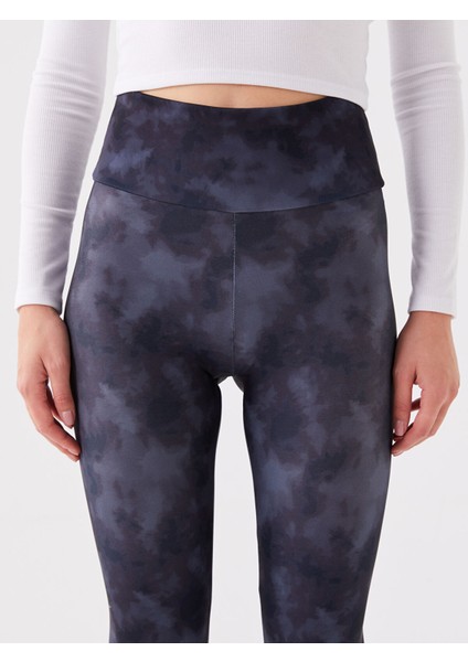 Yeni Sezon Beli Lastikli Batik Desenli Kadın Spor Tayt fırsatları