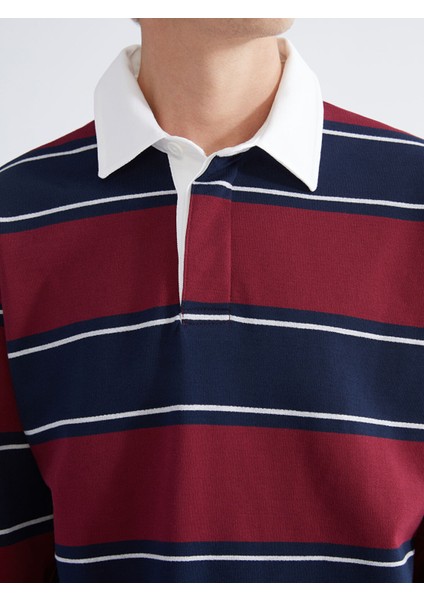 Yeni Sezon Polo Yaka Çizgili Erkek Sweatshirt modelleri