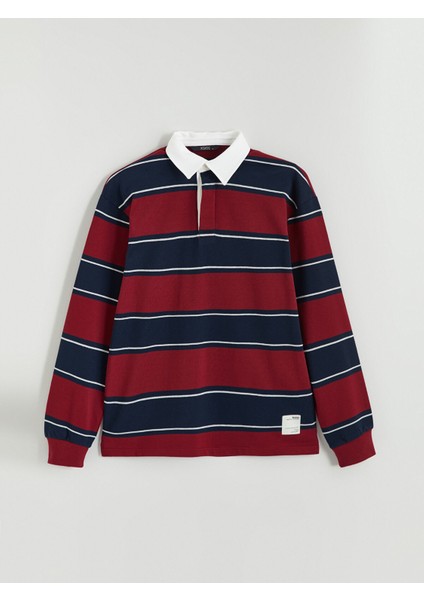 Yeni Sezon Polo Yaka Çizgili Erkek Sweatshirt indirimleri