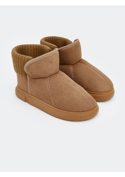 Yeni Sezon Süet Görünümlü Kadın Ev Botu