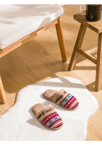 Yeni Sezon Kürklü Kadın Ev Terliği