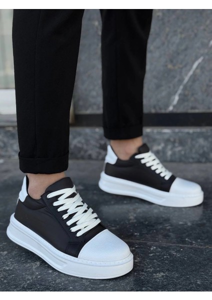 Yzlal KB-X46 Kuback Siyah Beyaz Yüksek Beyaz Taban Günlük Spor Ayakkabı (Numara: 42) fiyatları