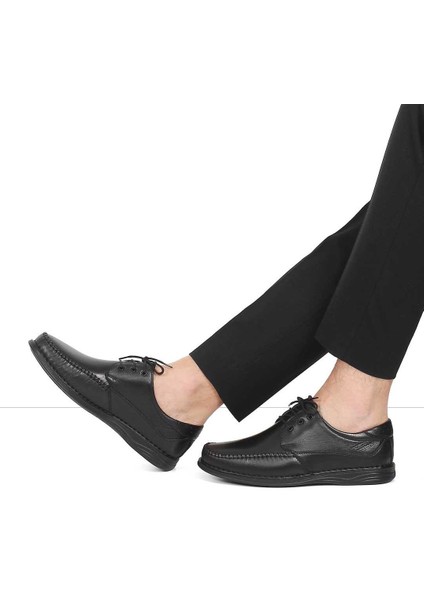 Erkek Siyah Bağcıklı Deri Günlük Ayakkabı fiyatları