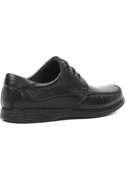 Erkek Siyah Bağcıklı Deri Günlük Ayakkabı indirimleri