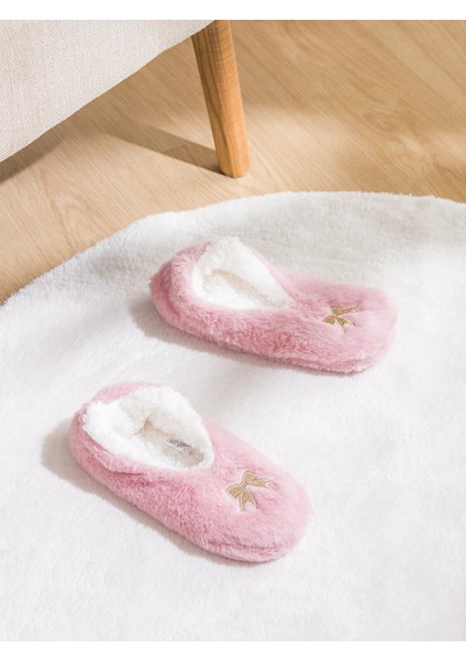 Yeni Sezon Fiyonk Nakışlı Pelüş Kız Çocuk Panduf fiyatları