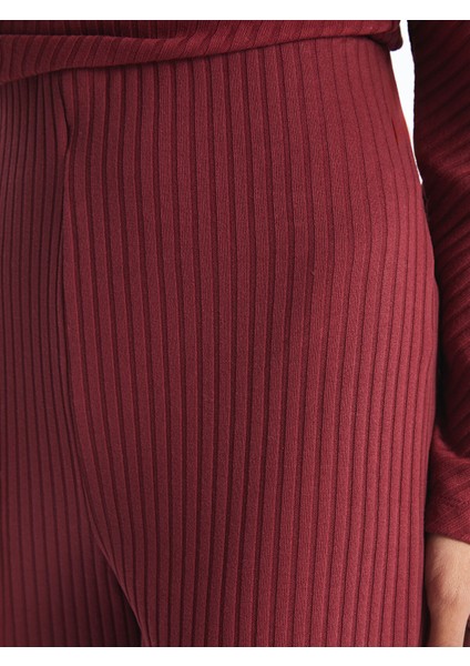 Yeni Sezon Beli Lastikli Dokulu Kadın Pantolon modelleri