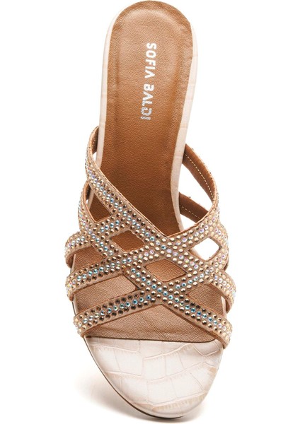 Monapa Pembe Hakiki Deri Kadın Topuklu Terlik modelleri