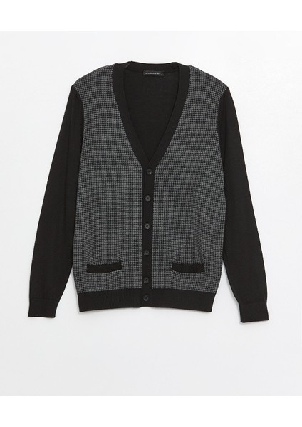 Yeni Sezon Standart Kalıp V Yaka Erkek Triko Hırka indirimleri