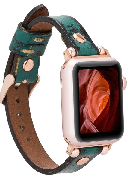 Apple Watch Uyumlu Deri Kordon 38-40-41MM Rt V6SEF