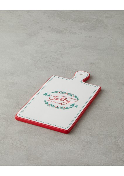 Joy Dolomite Sunumluk 24X13 cm Beyaz - Kırmızı fiyatları