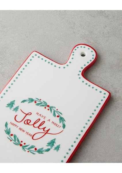 Joy Dolomite Sunumluk 24X13 cm Beyaz - Kırmızı modelleri