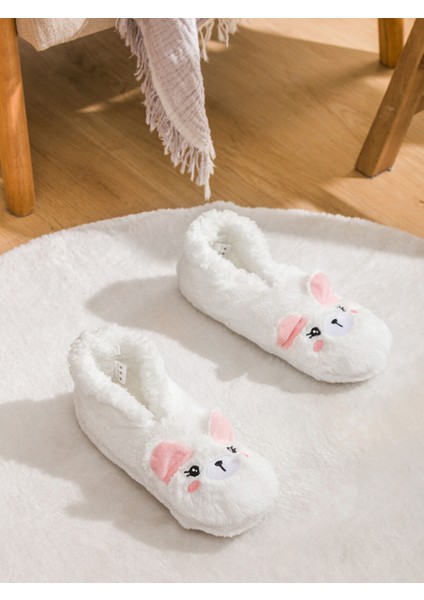 Yeni Sezon Tavşan Figürlü Pelüş Kadın Panduf fiyatları