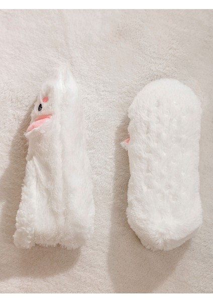 Yeni Sezon Tavşan Figürlü Pelüş Kadın Panduf fırsatları