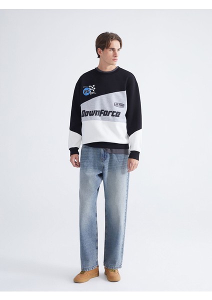 Yeni Sezon Bisiklet Yaka Baskılı Erkek Kalın Sweatshirt fiyatları