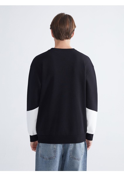 Yeni Sezon Bisiklet Yaka Baskılı Erkek Kalın Sweatshirt fırsatları