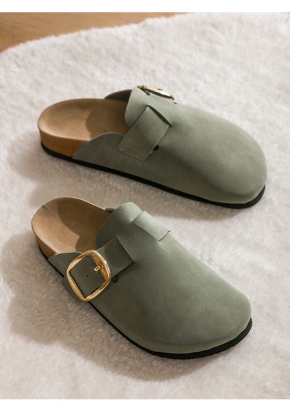 Yeni Sezon Süet Görünümlü Kadın Ev Terliği