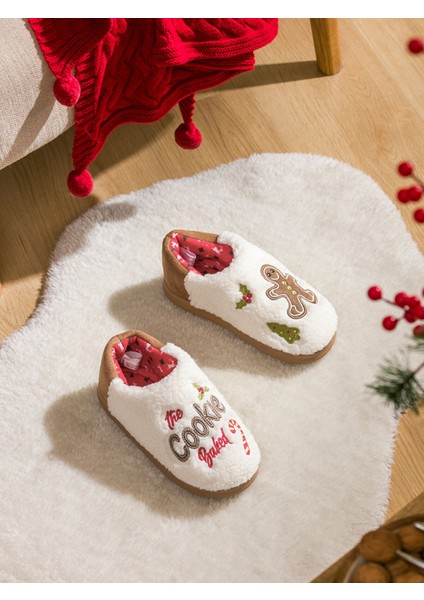 Yeni Sezon Yılbaşı Temalı Pelüş Kadın Panduf