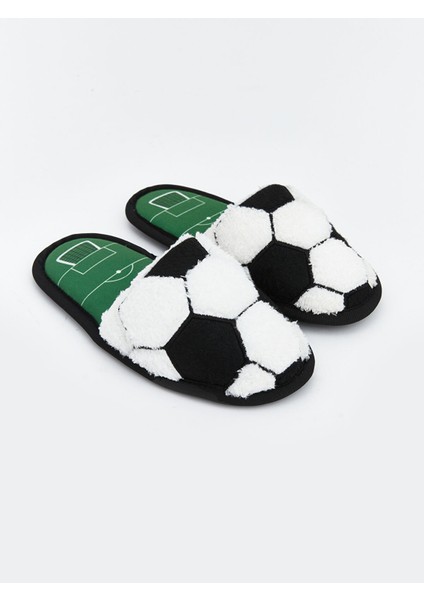 Yeni Sezon Futbol Topu Figürlü Erkek Çocuk Pelüş Ev Terliği