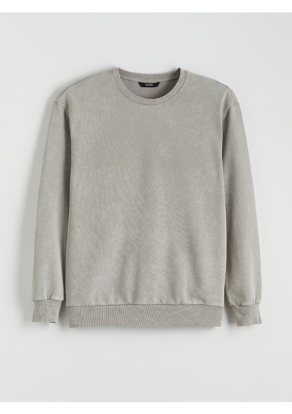 Yeni Sezon Bisiklet Yaka Erkek Kalın Sweatshirt fırsatları