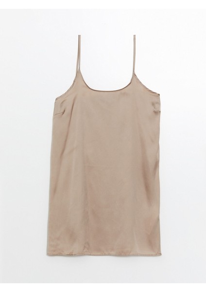 Yeni Sezon U Yaka Düz Askılı Saten Kadın Fantezi Gecelik indirimleri