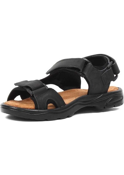 Erkek Siyah Süet Deri Sandalet fırsatları