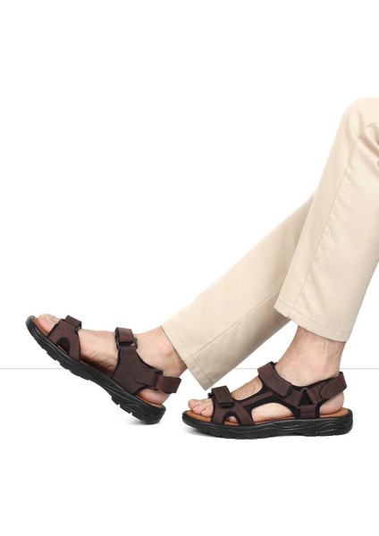 Erkek Kahverengi Süet Deri Sandalet fiyatları