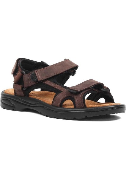 Erkek Kahverengi Süet Deri Sandalet modelleri