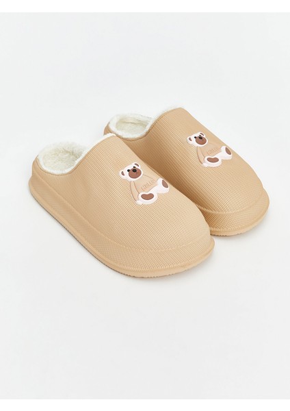 Yeni Sezon Ayıcık Baskılı Kadın Ev Terliği