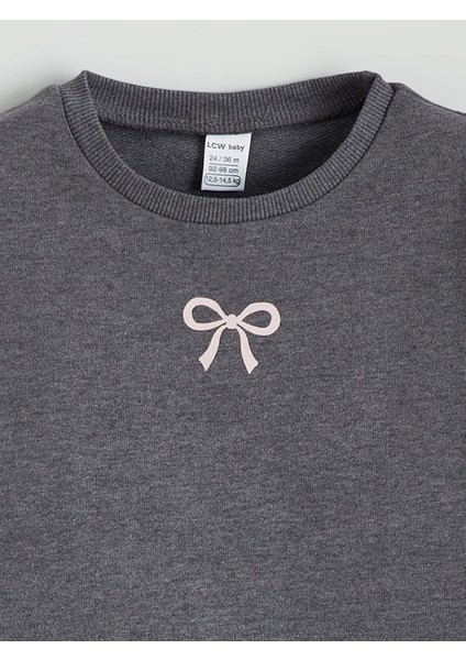 Yeni Sezon Fiyonk Baskılı Kız Bebek Sweatshirt 3'lü modelleri