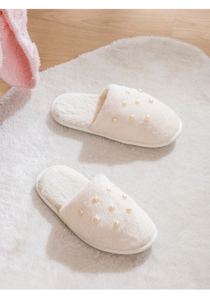 Yeni Sezon Boncuk Işlemeli Pelüş Kadın Ev Terliği fiyatları