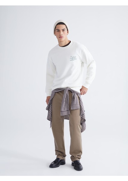 Yeni Sezon Bisiklet Yaka Baskılı Erkek Kalın Sweatshirt fiyatları